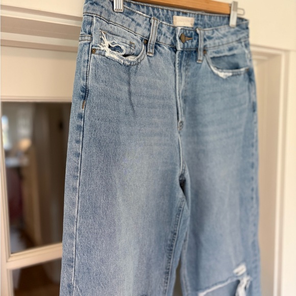 Altar'd State Blue Distressed Wide Leg Jeans - Picture 8 of 8